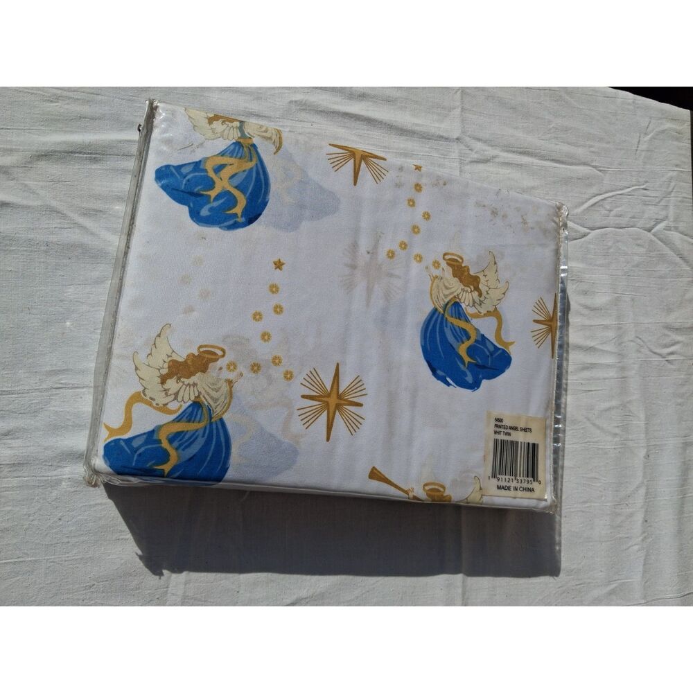 Christmas angel twin sheet set